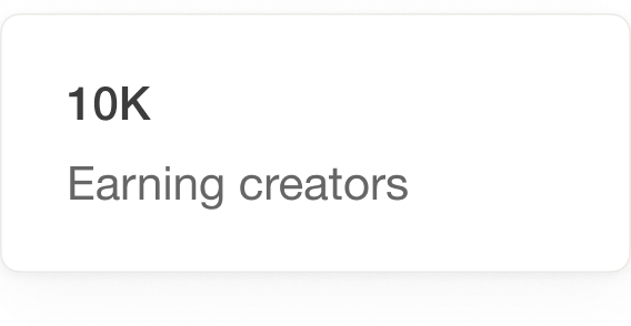 10K earning creators